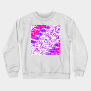 Sponge Print Pink/Purple/Black Crewneck Sweatshirt